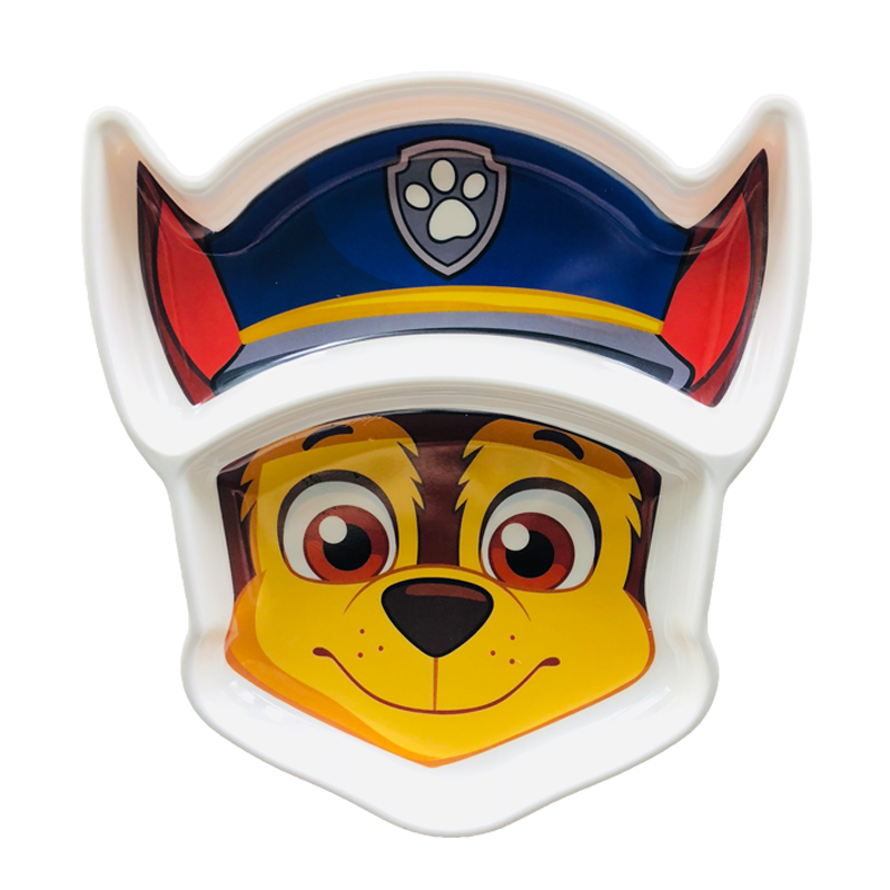 Set 4 món chén, dĩa, muỗng và ly uống nước hình chú chó cứu hộ Dog Paw Patrol 3D màu xanh cho các bé ăn uống - 140P7NWW6633