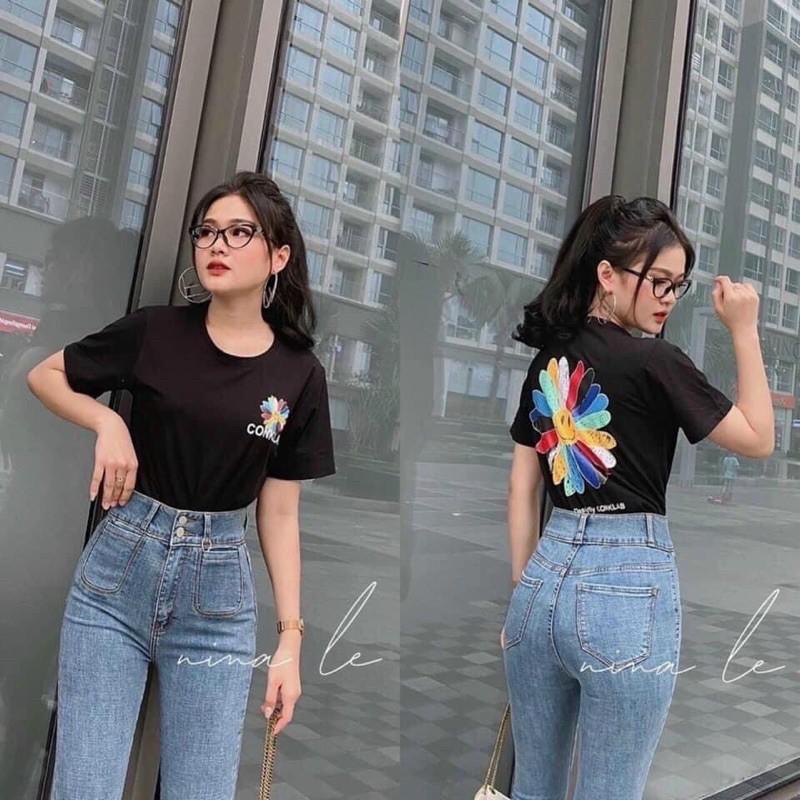 Quần Jean Cạp Cao 2 Khuy