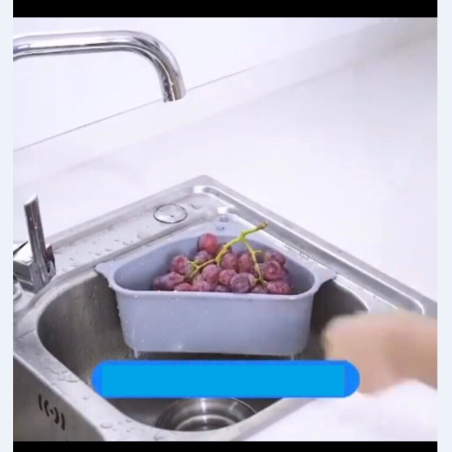 Giỏ lọc thoát nước đa năng treo bồn rửa bát, rổ đựng thực phẩm, dụng cụ rửa chén không cần khoan tường