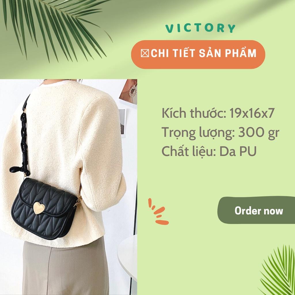 Túi Xách Nữ Mini VICTORY Đeo Chéo Đeo Vai Đi Làm Đi Chơi Thời Trang Màu Đen Trắng Be SKU: 392
