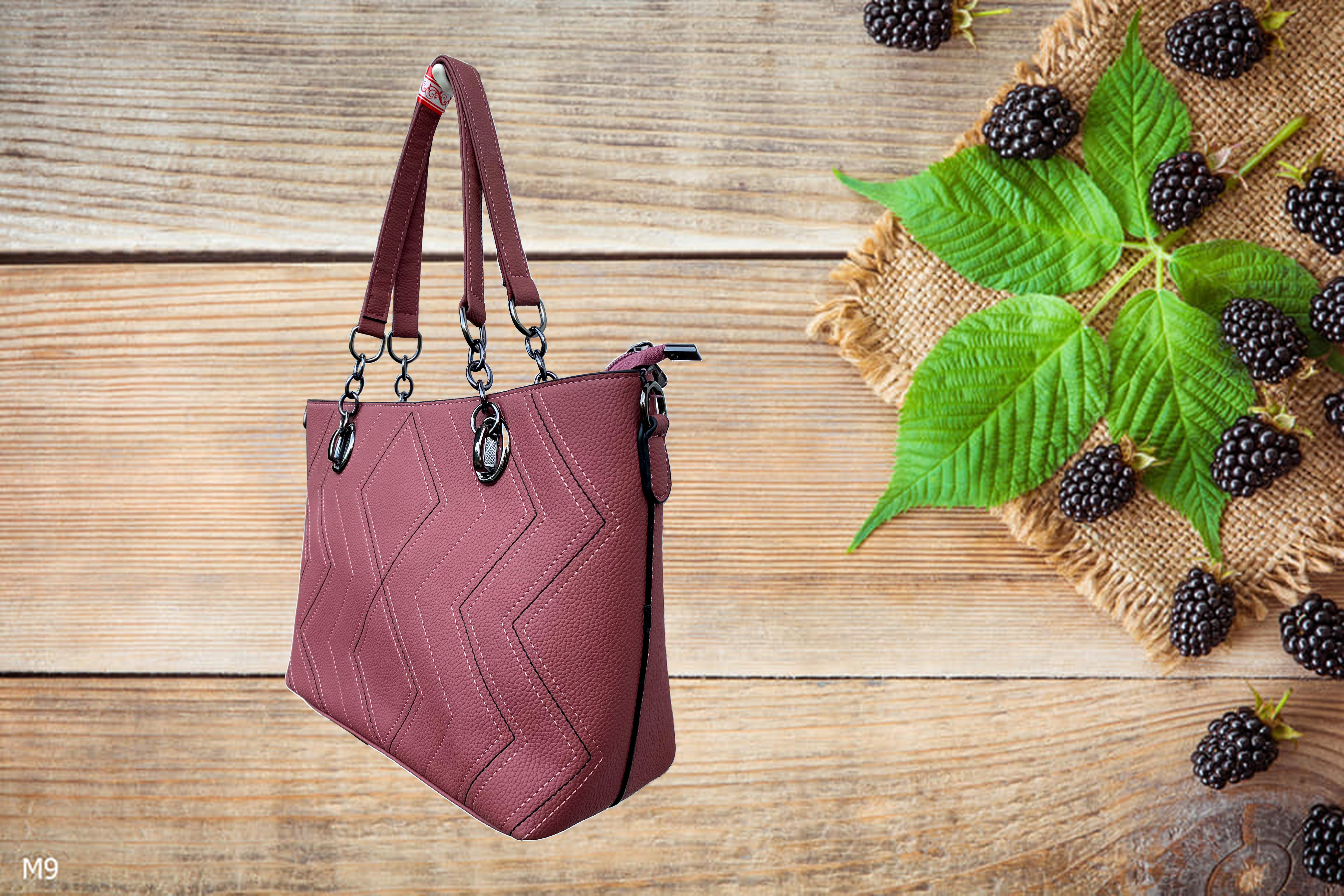 Túi da nữ thời trang may ziczac 050720