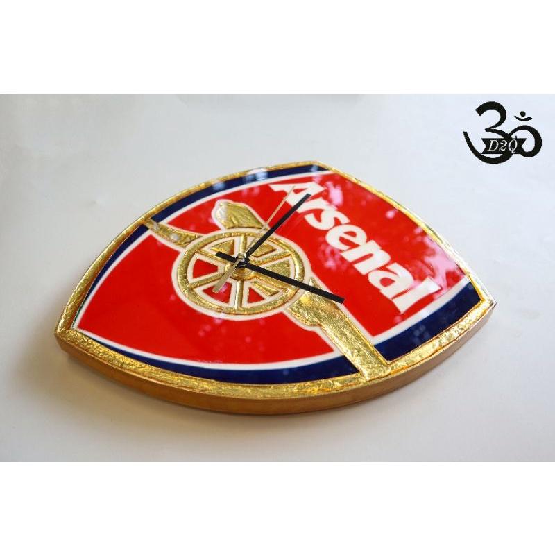 (ĐH09_33) Đồng hồ Epoxy Resin thủ công logo Arsenal dài 33cm  quà tặng sếp quà tân gia khai trương quà 20/10 quà 8/3