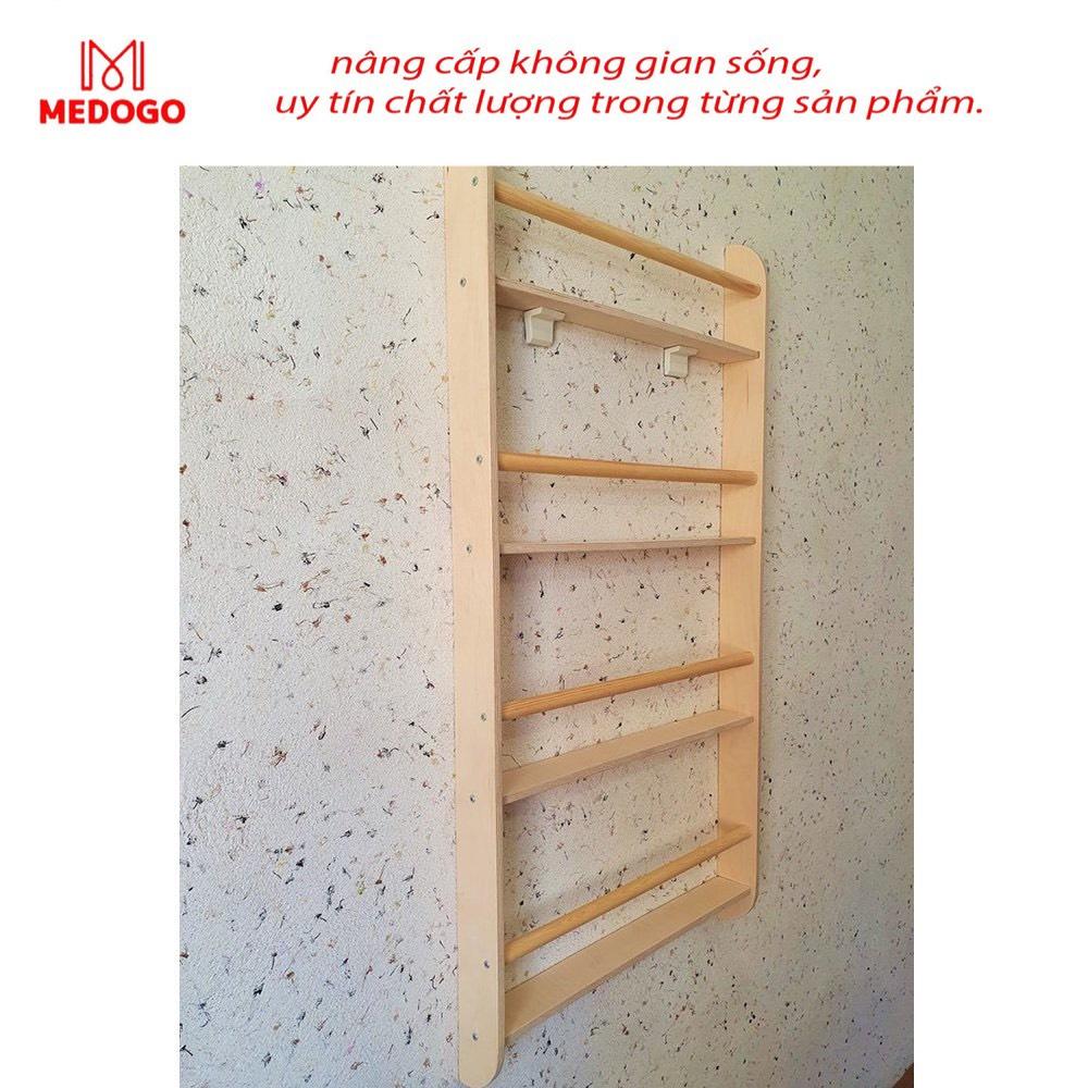 Giá sách treo tường 4 tầng gỗ thông nhập khẩu cao cấp, bền đẹp trang trí phòng cho bé
