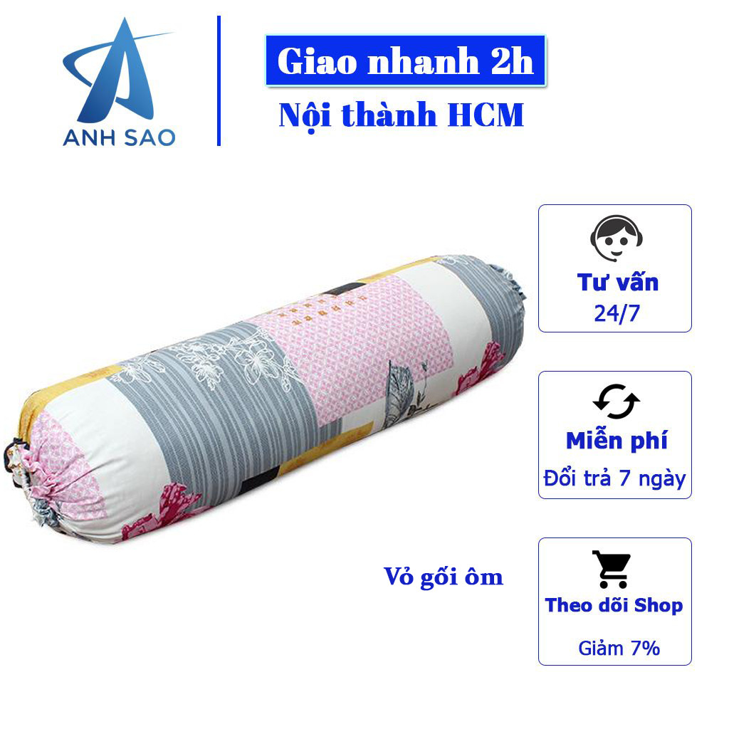 1 Vỏ gối ôm cao cấp A kích thước 35x100cm (giao mẫu ngẫu nhiên), lớp vải dày cùng với đường may chắc chắn giúp bảo vệ lõi gối bên trong an toàn