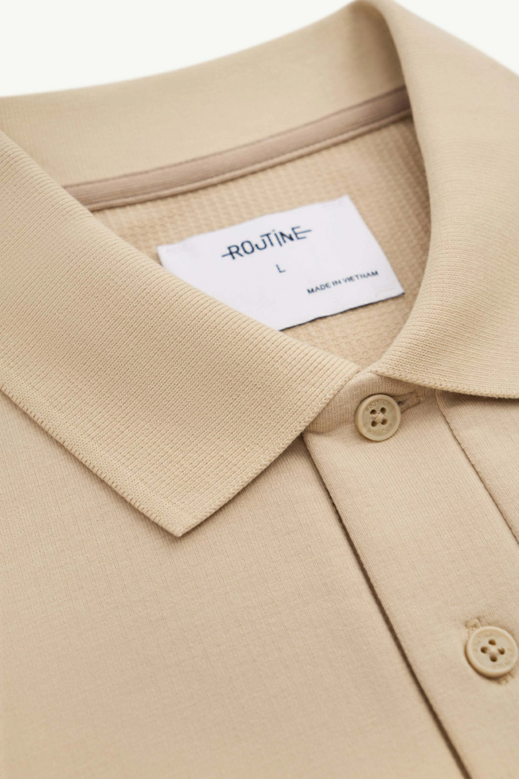 Áo Thun Polo Nam ROUTINE Tay Bo Trơn Form Fitted - 10S24POL012 | LASTORE MENSWEAR