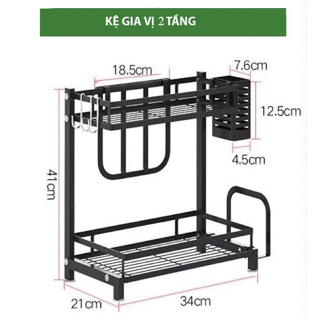 Kệ Gia vị bản tiêu chuẩn - Giá siêu rẻ - Sơn 5 lớp chống gỉ - Chất liệu dày dặn - Kiểu dáng sang trọng