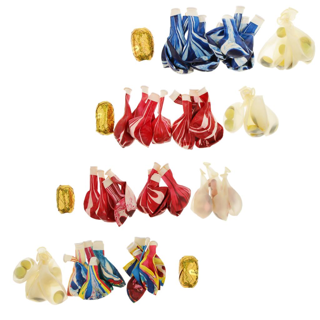 15 Pieces Latex Balloons Confetti Balloons with Ribbon Wedding Birthday Party Decoration Supplies