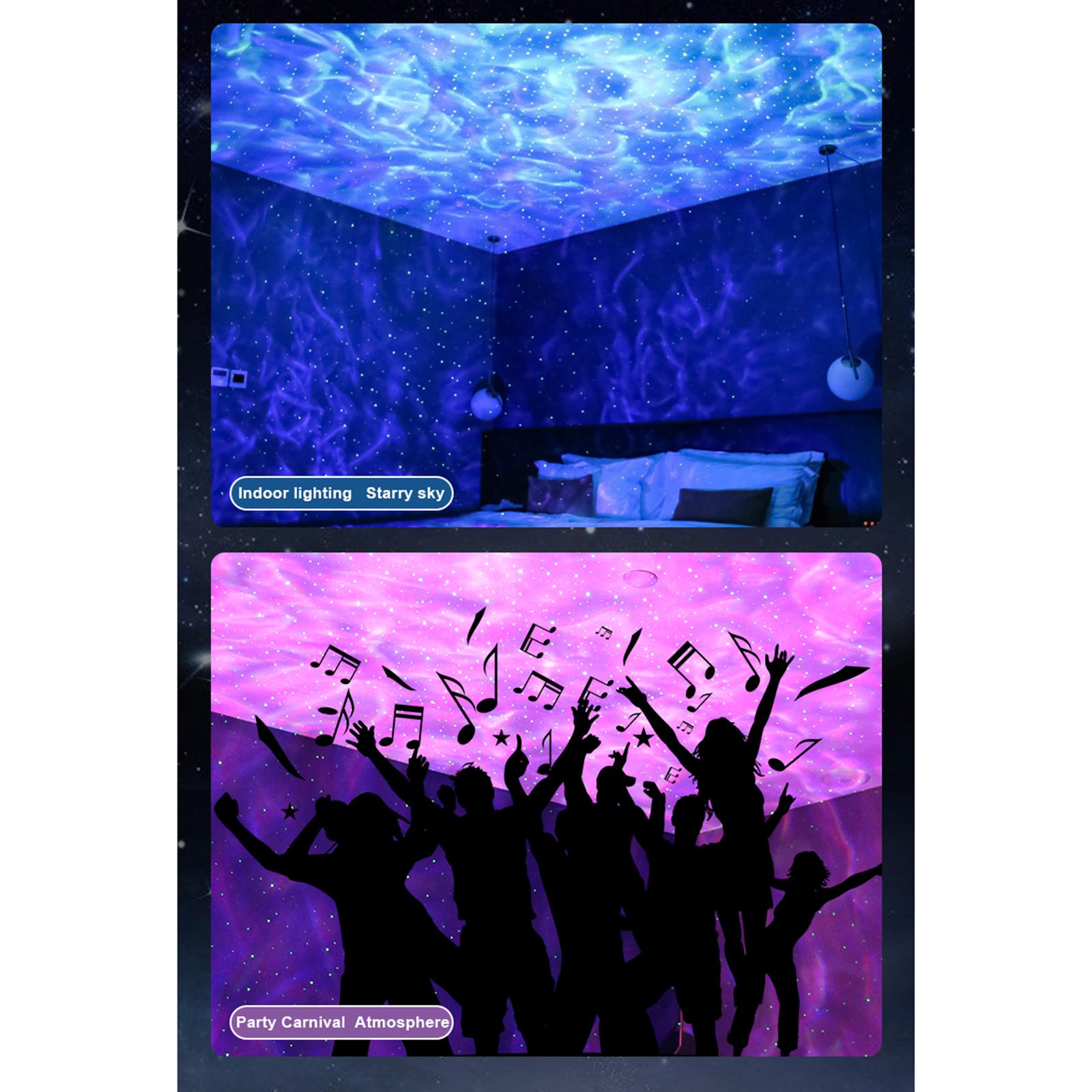 Space Ship Projection Light with Remote Control Colourful Light Music Projection Star Lamp for Bedroom Decoration Living Room