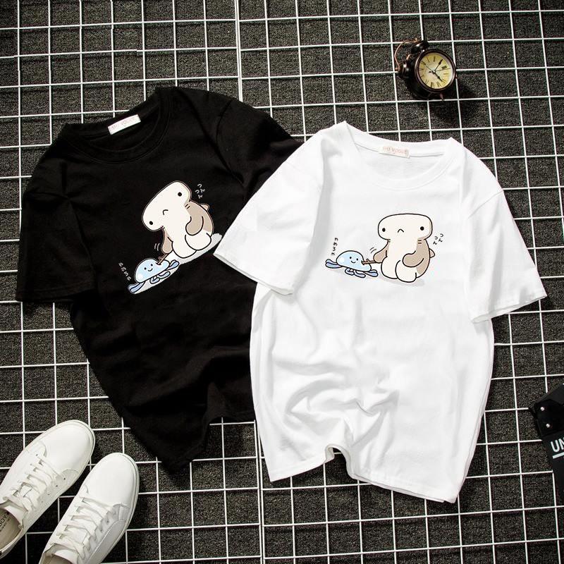 Áo thun form rộng tay lỡ nhân vật hoạt hình dễ thương vải dày mịn 2020T2581