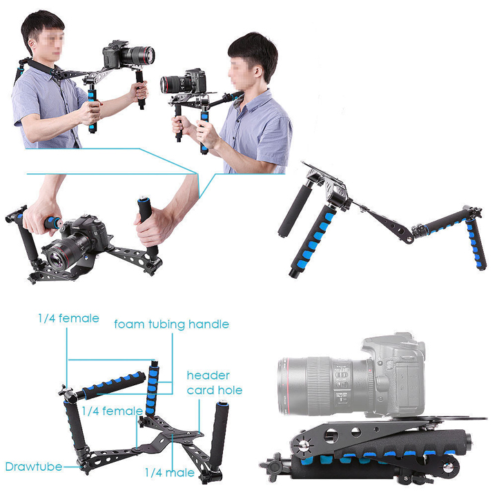 Khung rig vác vai kim loại quay phim DSLR shoulder rig Movie RL01