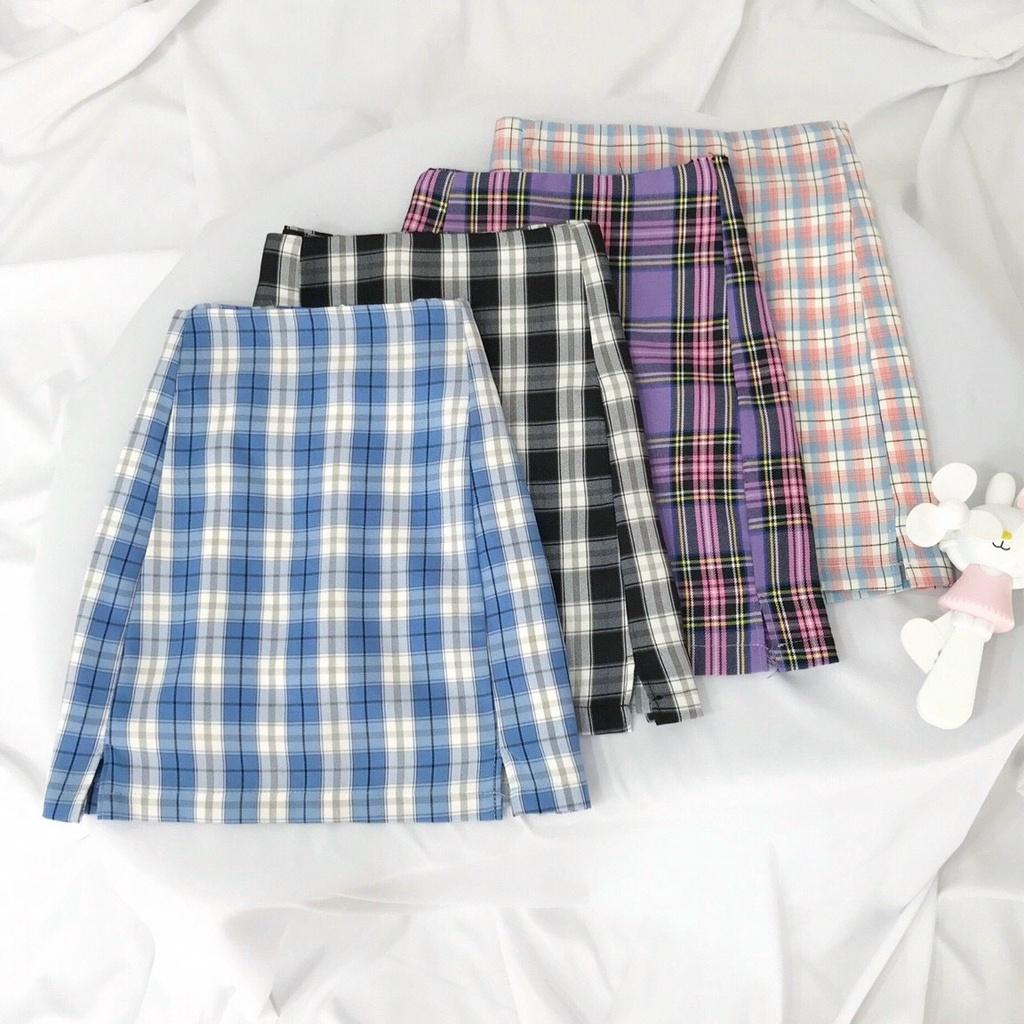 Chân váy caro SIB Clothing váy kẻ caro chữ a ulzzang phong cách hàn quốc SIB041