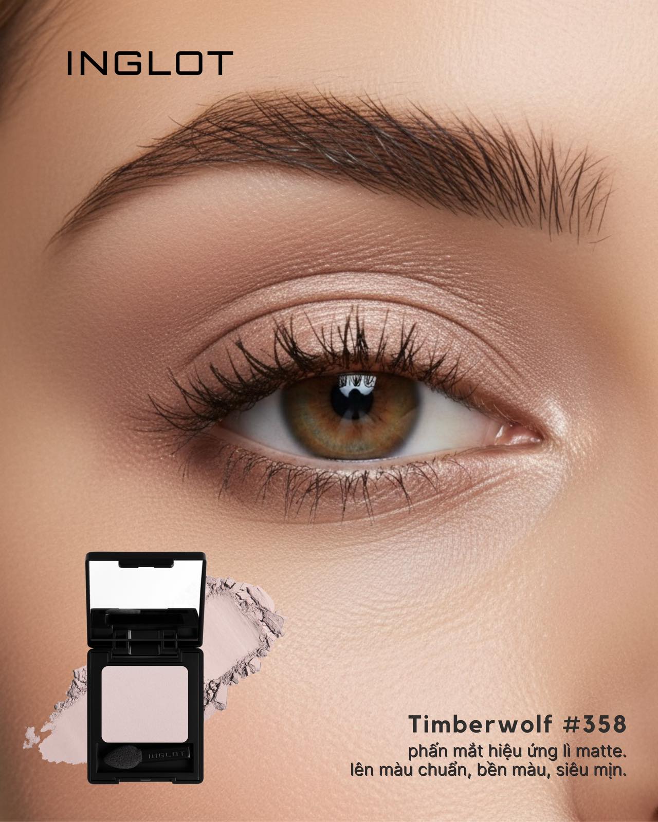 Phấn mắt dạng lì Inglot Eye Shadow Matte (2.7g)