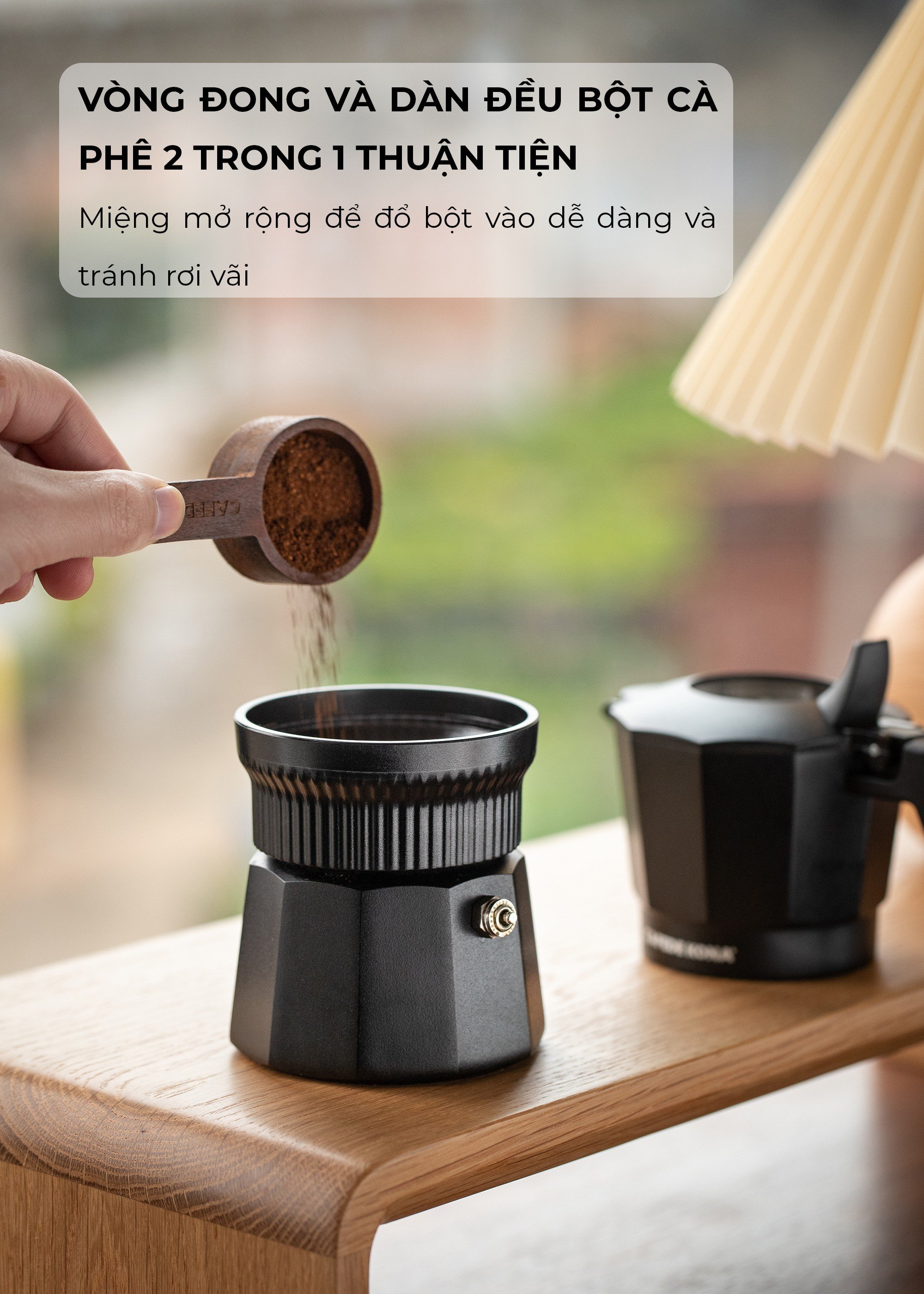 OCD san phẳng cà phê cho bình moka CAFE DE KONA