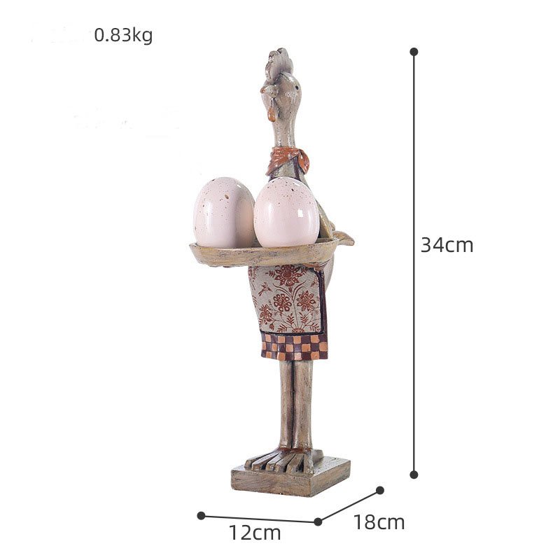 Tượng Gà Trang Trí Nhà Bếp, Sân Vườn, Để Bàn