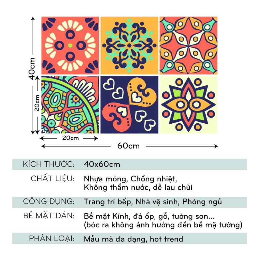 Miếng decal dán bếp dán tường nhà tắm decor chịu nhiệt dễ lau chùi đề can loại 1 - Autumn khổ 40x60cm 0014