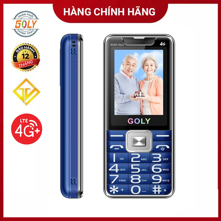 Điện thoại Goly Base 25 Pro 4G LTE ,Pin khủng ,Màn hình lớn - Hàng chính hãng