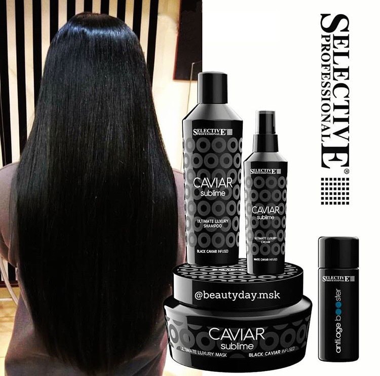 Dầu gội Selective Caviar Sublime Ultimate Luxury shampoo dưỡng ẩm phục hồi tóc chiết xuất trứng cá tầm Ý 250ml