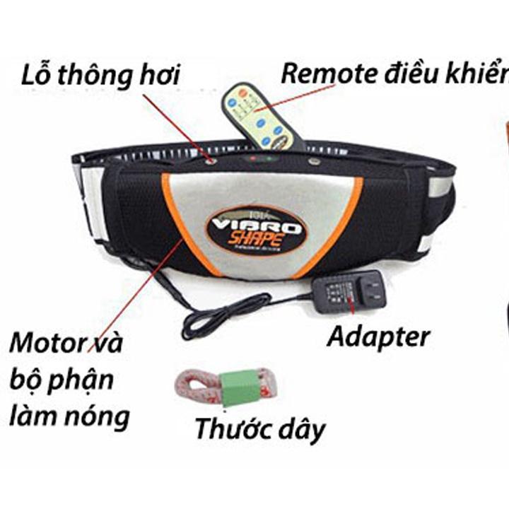 Đai rung nóng Vibro Shape, massage rung đánh tan mỡ bụng tiện lợi đeo mọi lúc hiệu quả cao