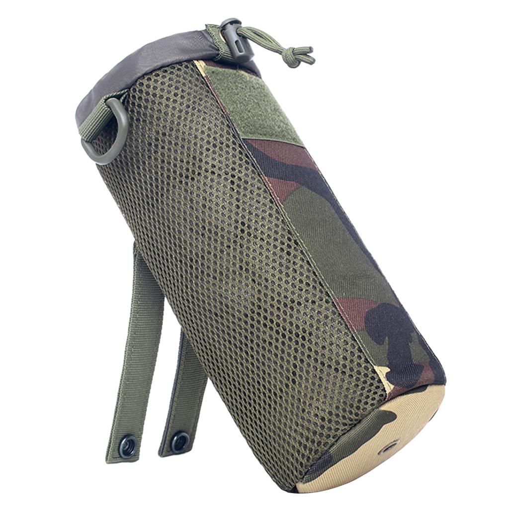 Outdoor Water Bottle Carrier with Shoulder Strap Drinking Pouch Bag Holder Woodland Camo/ ACU/CP/Digital Woodland