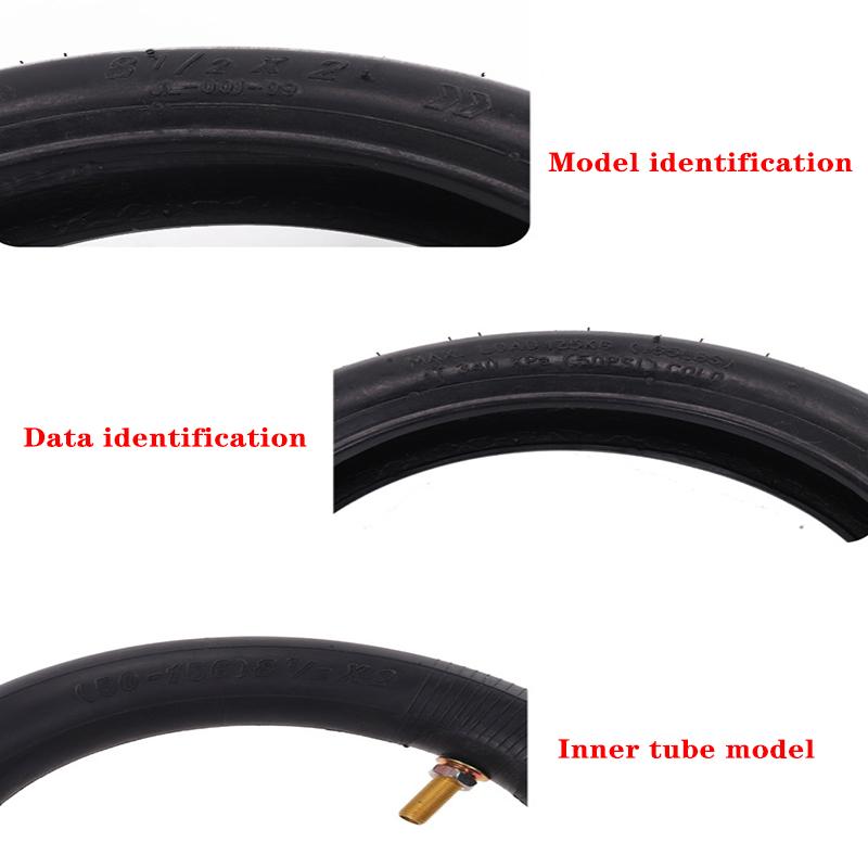 Ống bên trong dày được gia cố 8,5 "lốp 8 1/2x2 cho M365 Pro Pro2 ống bên trong dày Color: 1pc rear tube