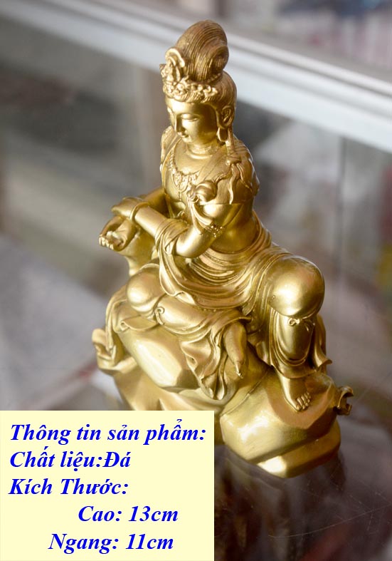 Tượng ngài Quan Thế Âm tự tại cao 13cm-nhiều mẫu