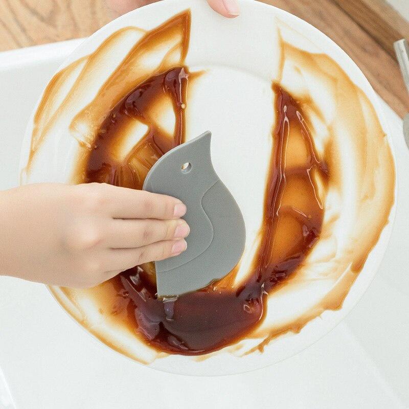 Cute Cartoon Soft Scraper Kitchen Baking Tool Multi-function Scraper Oil Plate Scraping Oil Scraper Household Cleaning Tool