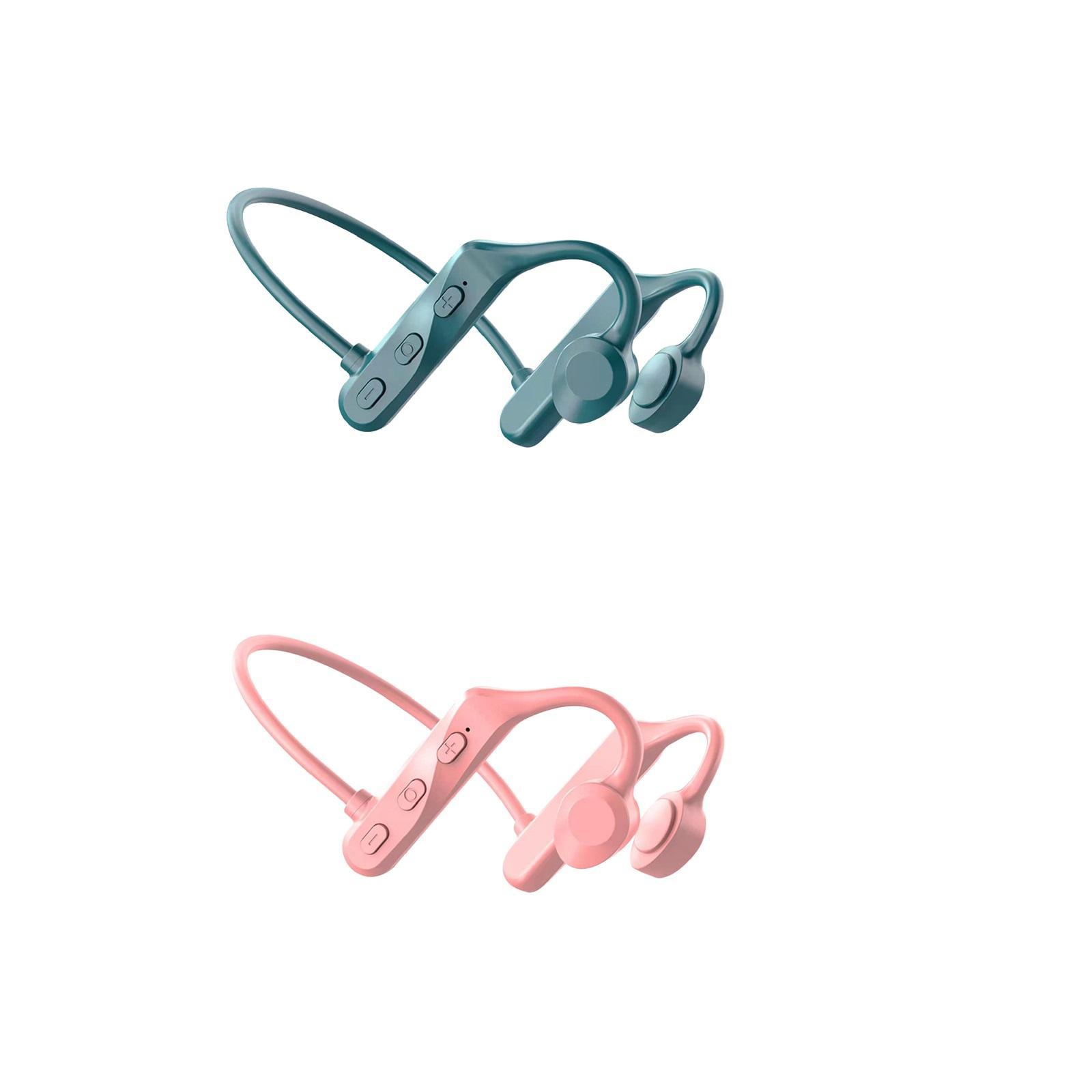 2x Bone Conduction Headphones Waterproof Driving Bluetooth Headset