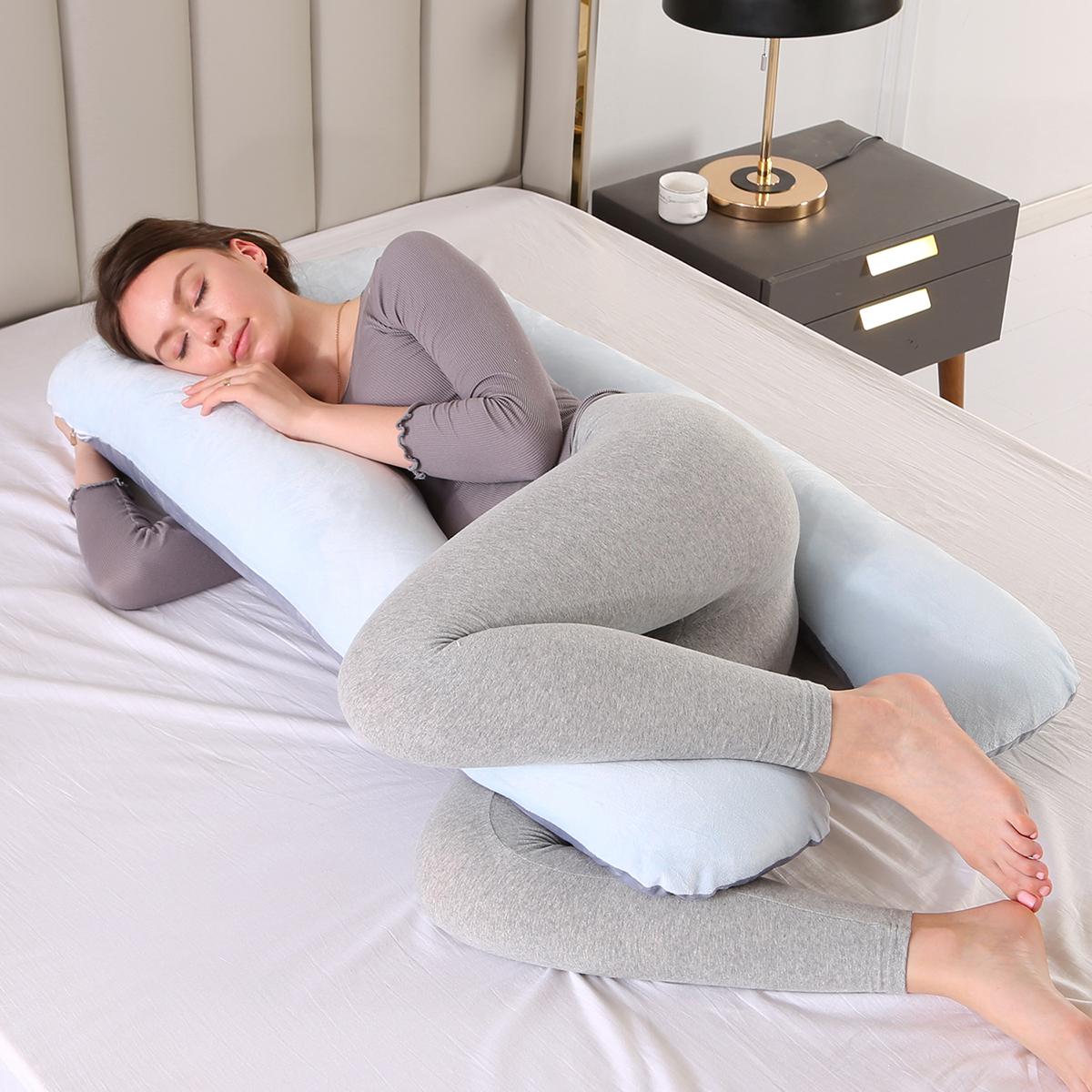 Mang Thai Chăn Ga Gối Toàn Thân Gối Dành Cho Phụ Nữ Mang Thai Thoải Mái Hình Chữ U Đệm Bên Dài Ngủ Hỗ Trợ Gối