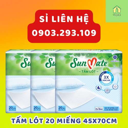 Combo 3 Tấm lót SunMate cải tiến mới 20 miếng/gói size M