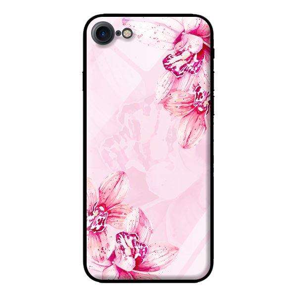 Ốp lưng kính cường lực cho iPhone 8 Hoa Lan 1 - Hàng chính hãng