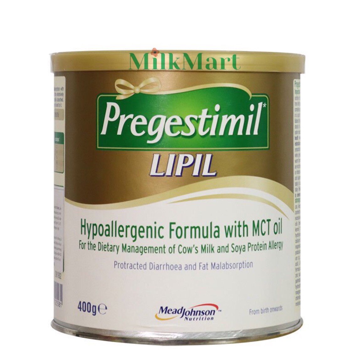 Sữa Pregestimil Lipil 400g (cho trẻ 0-12 tháng) - dành cho trẻ dị ứng đạm sữa bò, kém hấp thu đạm, biếng ăn, nhẹ cân