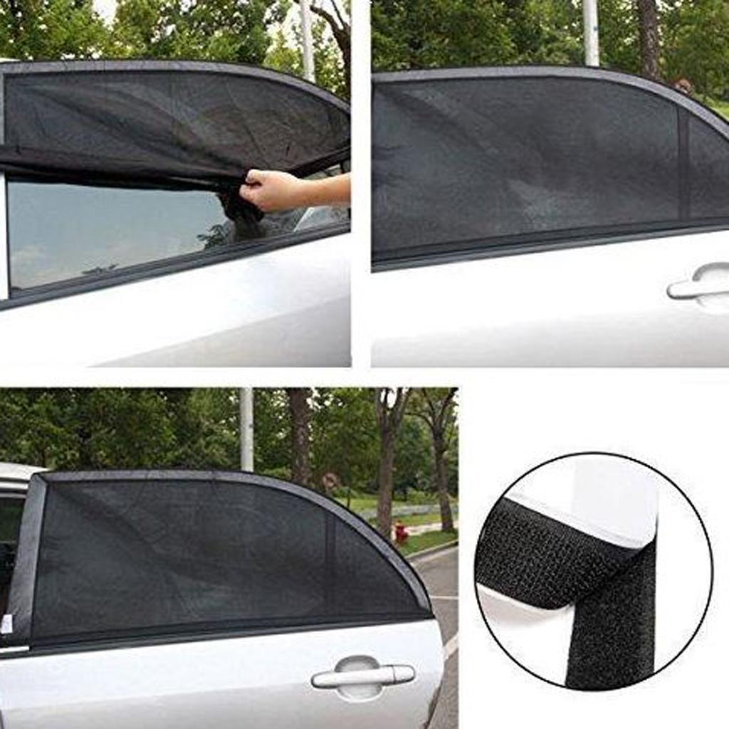 2xCar Sun Shade Curtain Anti-Mosquito Net UV Proof Window Sox XL