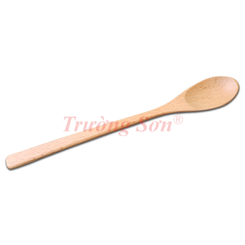 Muỗng Gỗ Beech Búp Sen Lớn Dài 20 Cm - Đồ Gỗ Nhà Bếp Thương Hiệu Trường Sơn