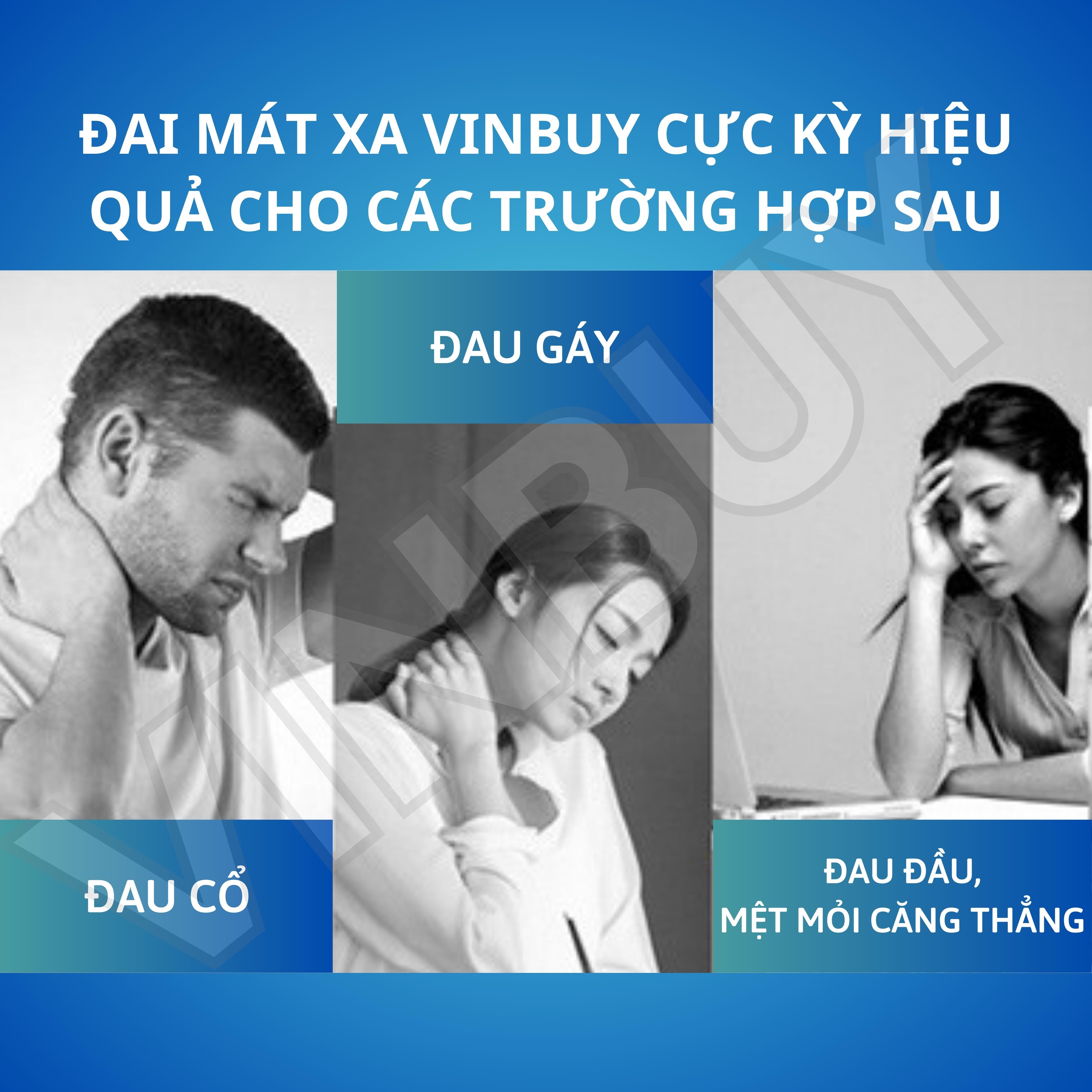 Máy Massage Cổ Vai Gáy Hồng Ngoại VINBUY, Gối Massage Cổ Vai Gáy, Đai Mát Xa Toàn Thân Chuyên Sâu, Giảm Đau Cơ, Cứng Khớp - Quà Tặng Cho Sức Khỏe - Hàng Chính Hãng