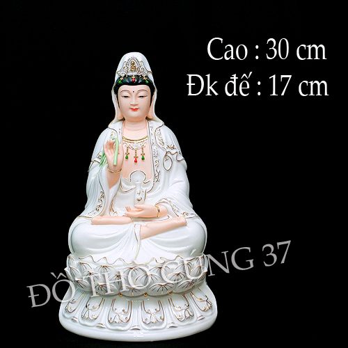 TƯỢNG  QUAN ÂM MEN SỨ CAO CẤP [ MÀU DA