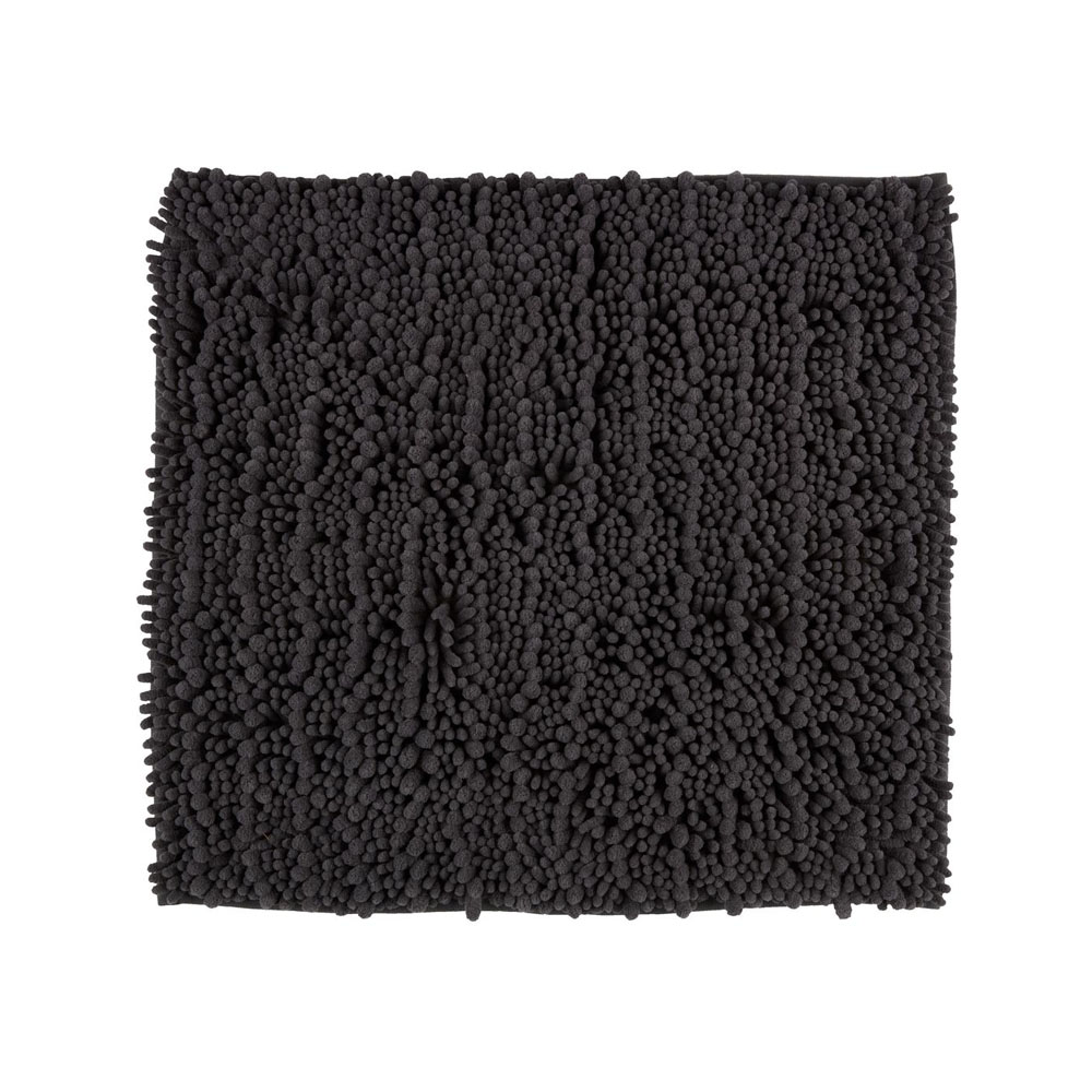 Thảm phòng tắm | JYSK Rosvik | polyester | ghi đậm | R45xD50cm
