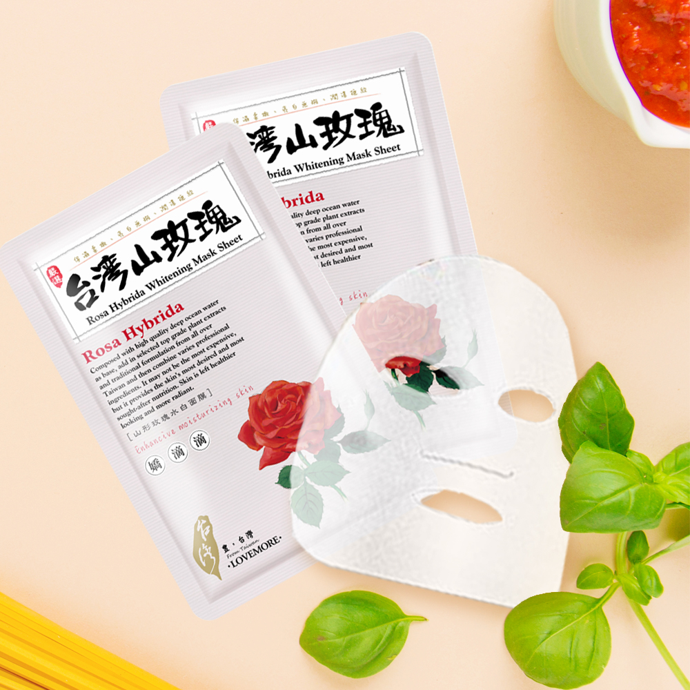 Mặt nạ Hoa Hồng LOVEMORE [MỊN DA - CẤP ẨM] - Đài Loan (28ml x 5 miếng)