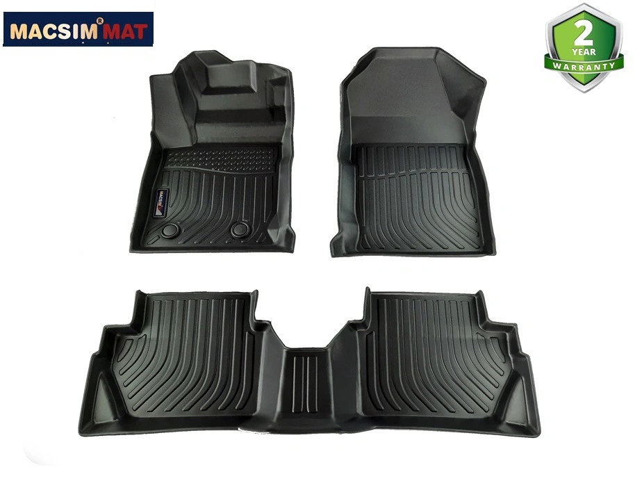 Thảm lót sàn xe ô tô Ford Ecosport 2012+ Nhãn hiệu Macsim chất liệu nhựa TPE cao cấp màu đen sđ