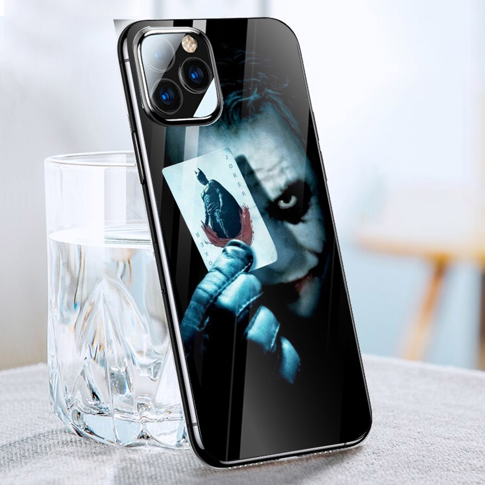 Ốp kính cường lực cho điện thoại iPhone 11 Pro Max - Chú Hề Joker MS CHJK001