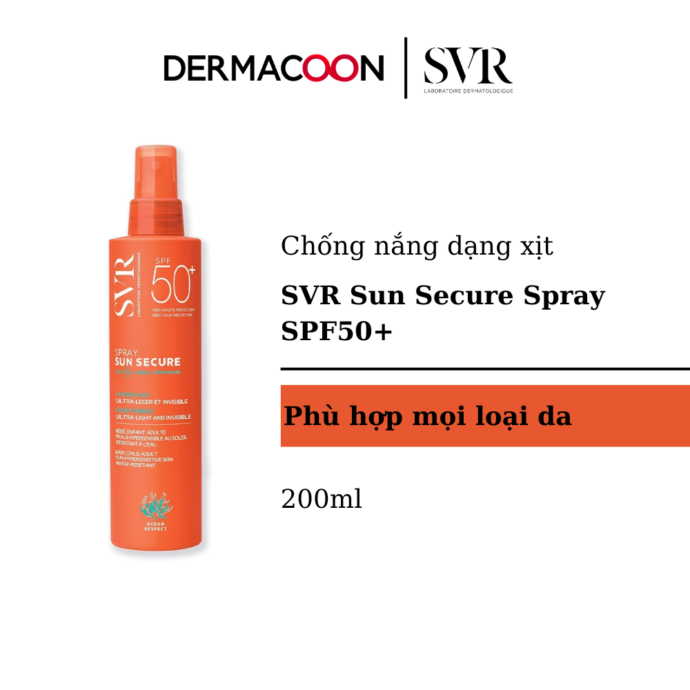 Chống Nắng Dạng Xịt SVR Sun Secure Spray SPF50+ 200ml