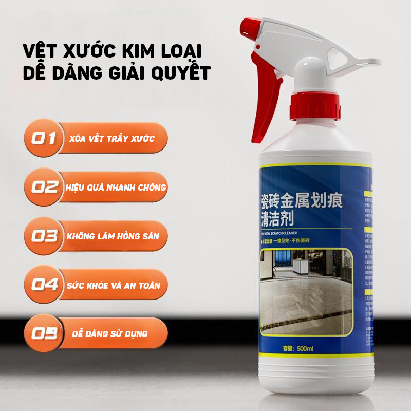 (500ml)Dung Dịch Xoá Vết Xước Gạch Sàn Nhà Siêu Sạch Cao Cấp - Hàng Nhập Khẩu