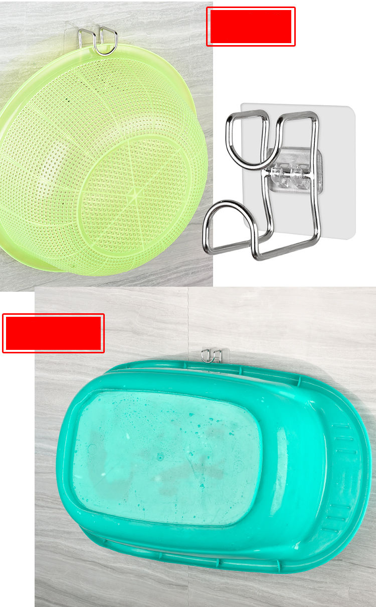 COMBO 5 Móc treo đồ dán tường thép không gỉ inox dùng cho nhà bếp, phòng tắm MDT00007