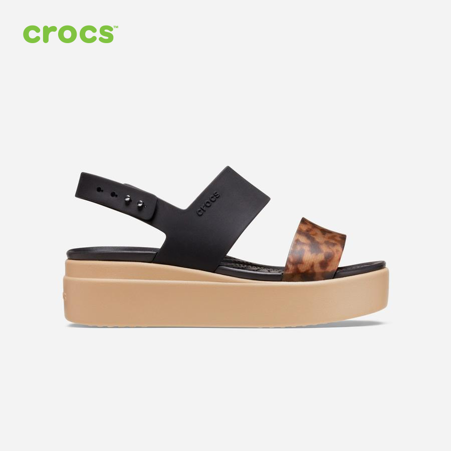 Giày sandal nữ Crocs Brooklyn Low Wedge W Tort - 207864-0C4