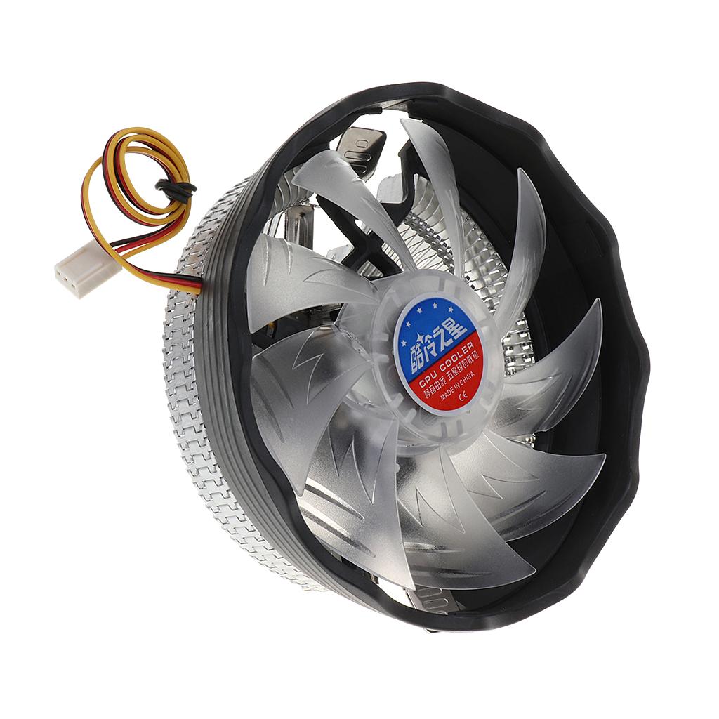 Alloy Bearing CPU Cooler Fan RGB Heatsink Radiator for Intel LGA1156/1155