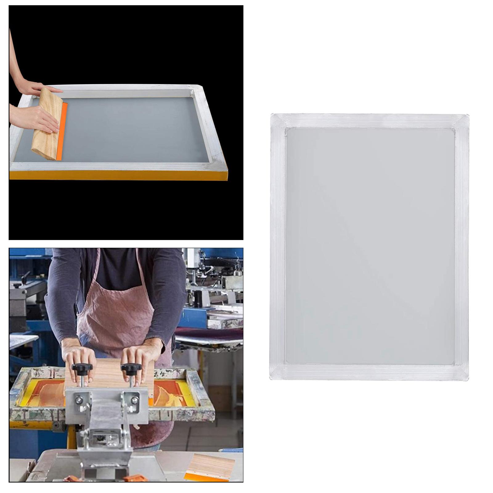 Aluminum Silk Printing Frame with 110 White Mesh Screen Print Kit