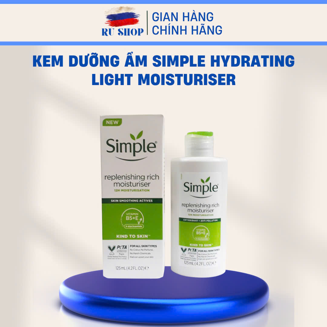 Kem dưỡng Simple hydrating light cho da nhạy cảm