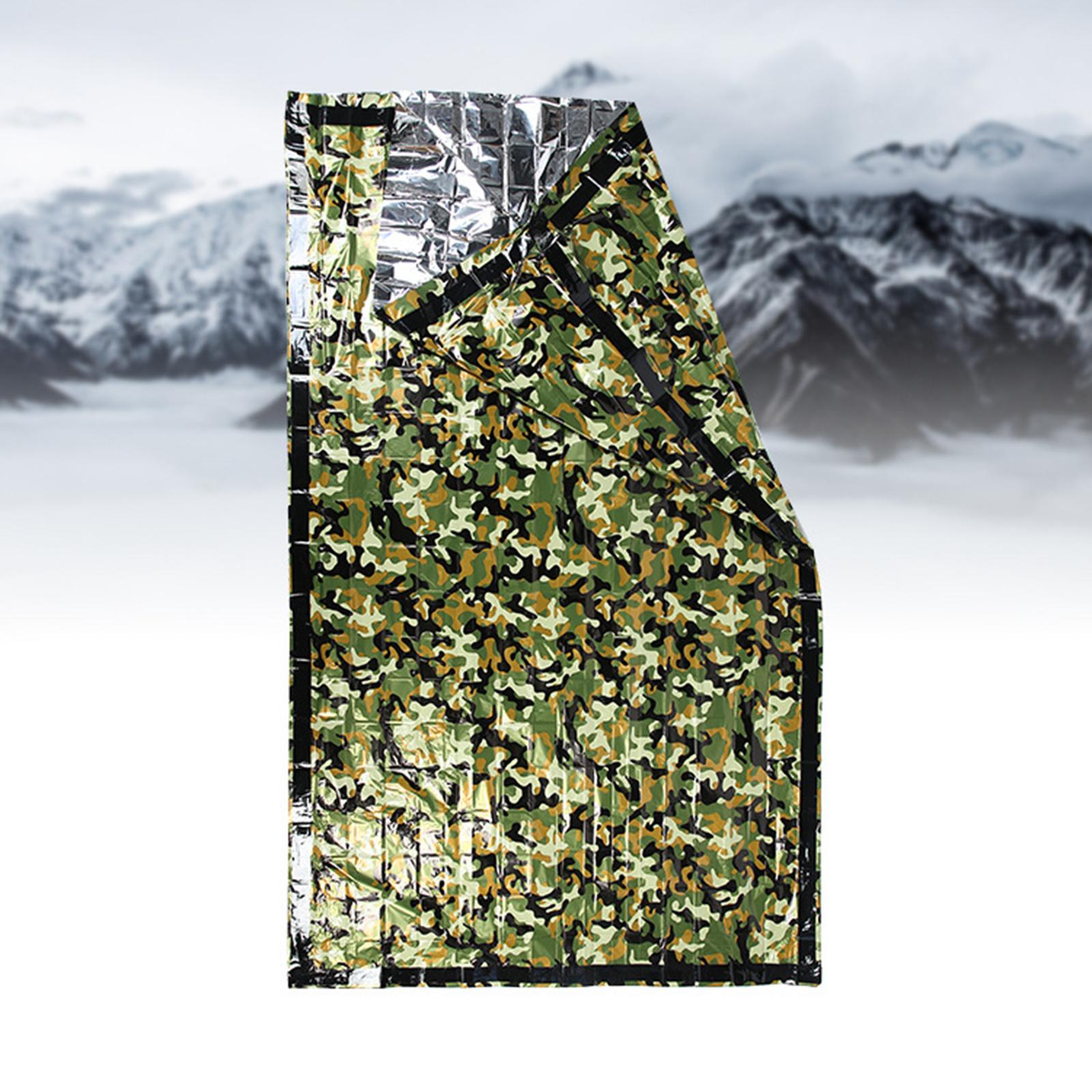 Portable Emergency Sleeping Bag, Survival PE Aluminum Film Sleep Blanket, Lightweight Waterproof Thermal Bivvy Sleeping Bag
