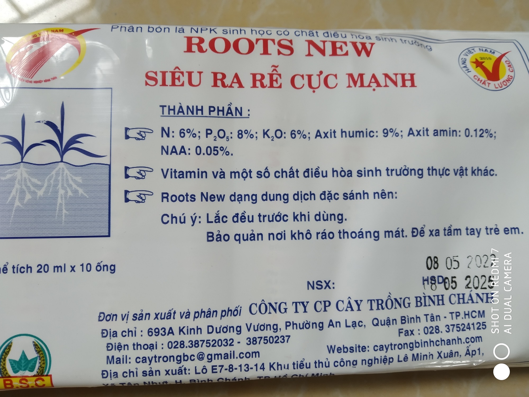 Combo 3 chai Dung dịch siêu ra rễ cực mạnh Bimix Roots New - chai 20ml