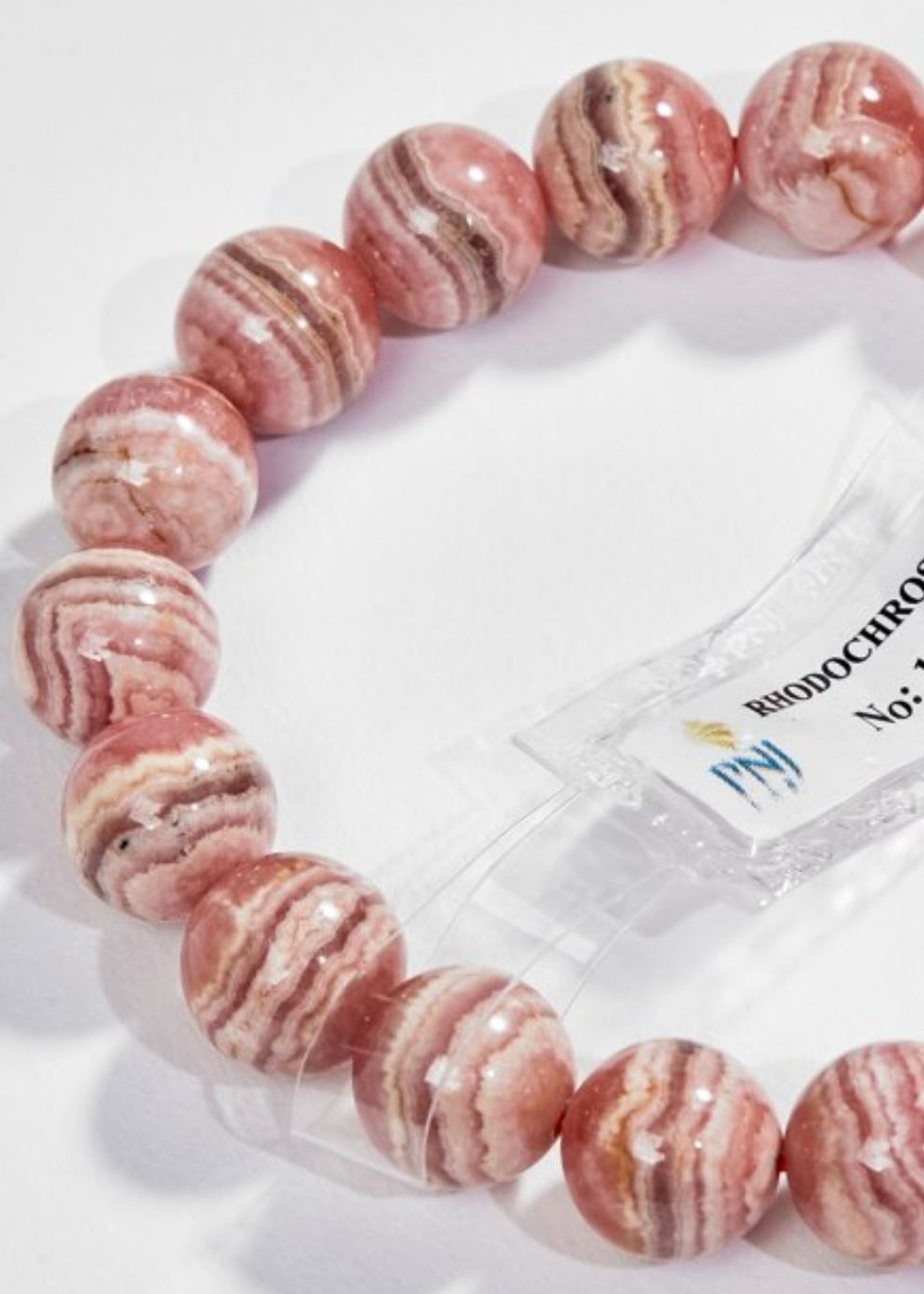 Gembank Vòng Đá Đào Hoa Rhodochrosite 10MM Kèm Giấy Kiểm Định