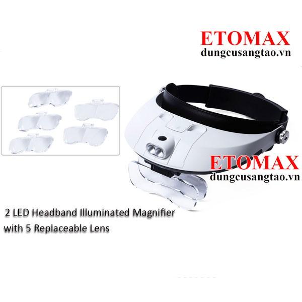 Kính lúp đeo đầu có đèn led chiếu sáng V4